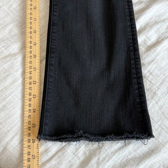 Mother Jeans Women's 24 Black The Hustler Ankle Fray Hem Not Guilty Wash - Picture 13 of 15